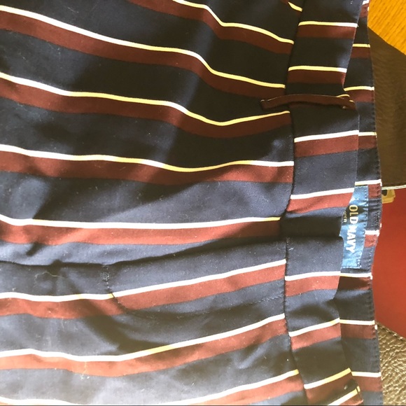 OLD NAVY HARPER MID RISE STRIPED RED NAVY PANTS - Picture 6 of 8